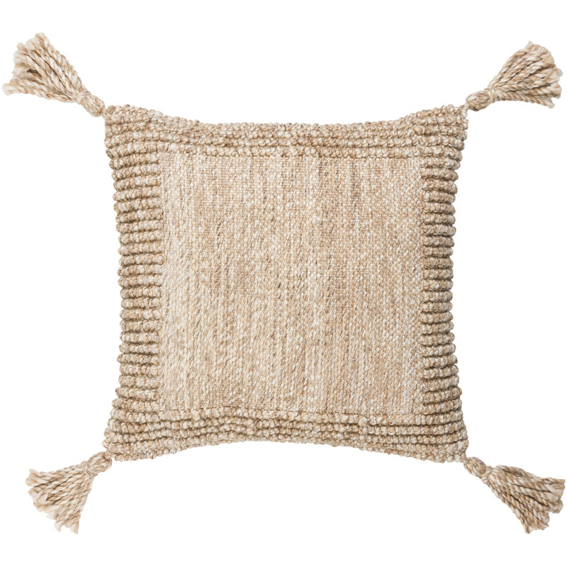 Housse de coussin Alaric, H 18 po x l 18 po, Gris