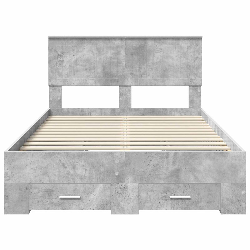 Bed Frame, 120 x 200cm, Concrete Grey