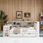 Lit de jour en bois avec bureau et bibliothèque de rangement-1367231752