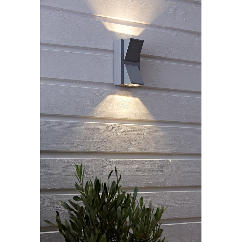 Dingley 2 - Bulb Integrated LED Outdoor Flush Mount, Grey