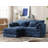 Chenille Fabric Sectional Modular Sofa with side pockets-1625843020