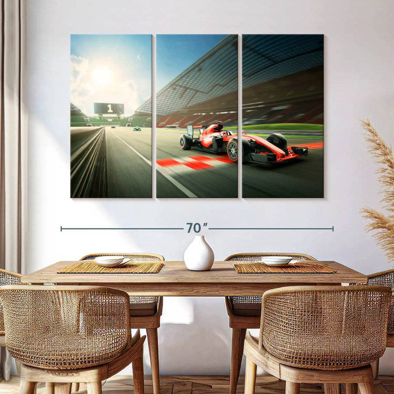 Mehar Formula One Race, 42" H x 65" W