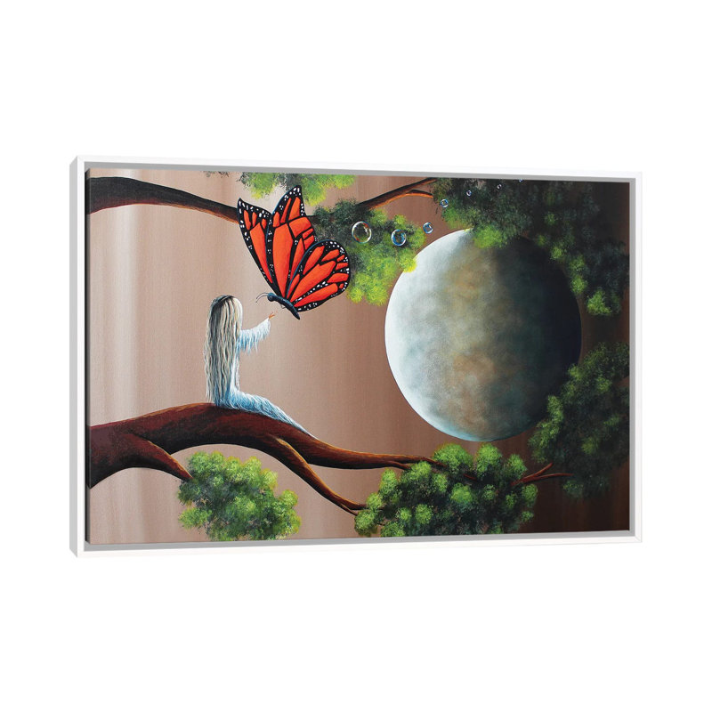 Summer Dreaming by Moonlight Art Parlour - Painting on Canvas, 66.04 cm H x 45.72 cm W, White Framed