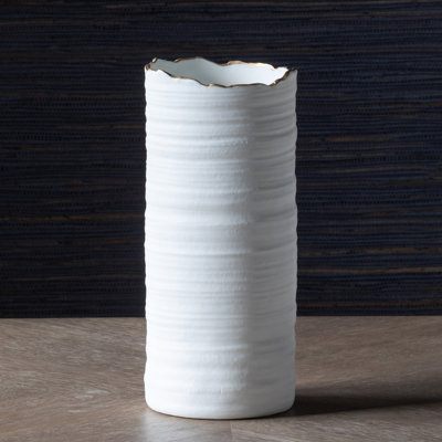 Gilded Porcelain Table Vase
