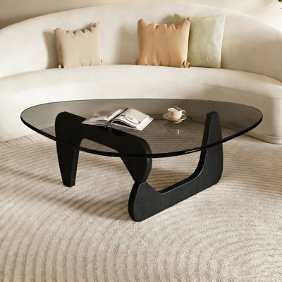 Tables basses et cocktail peu encombrantes, table moderne en bois et verre pour la maison
