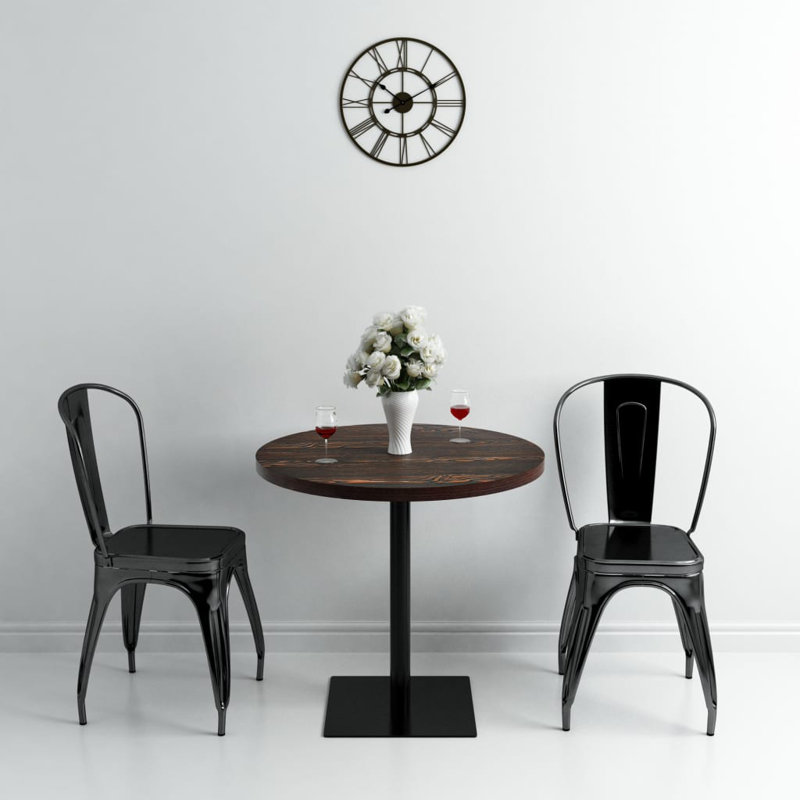 Table bistro Bistro, Cendre foncée, H 29,5 po x L 31,5 po x l 31,5 po
