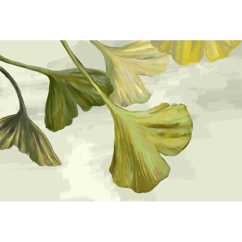 Gingko, peinture sur toile tendue, H 32 po x l 48 po x P 1,25 po