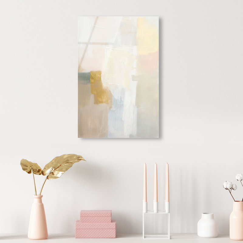 Pastel Embers II High-Gloss Frameless Acrylic Glass Wall Art Abstract Print by Oliver Gal, Ready to Hang, 10 x 15