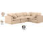 Ensemble modulaire de coin en velours 4 pièces Itala-94482401