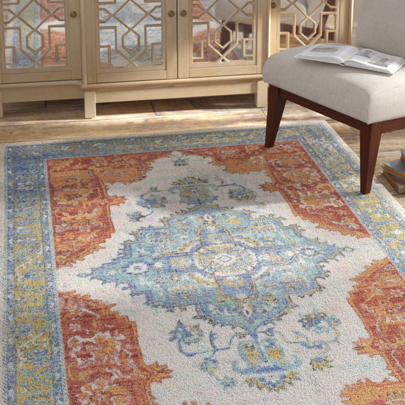 Modway Yaretzi Distressed Southwestern Aztec Area Rug, Rectangle 8' x 10'