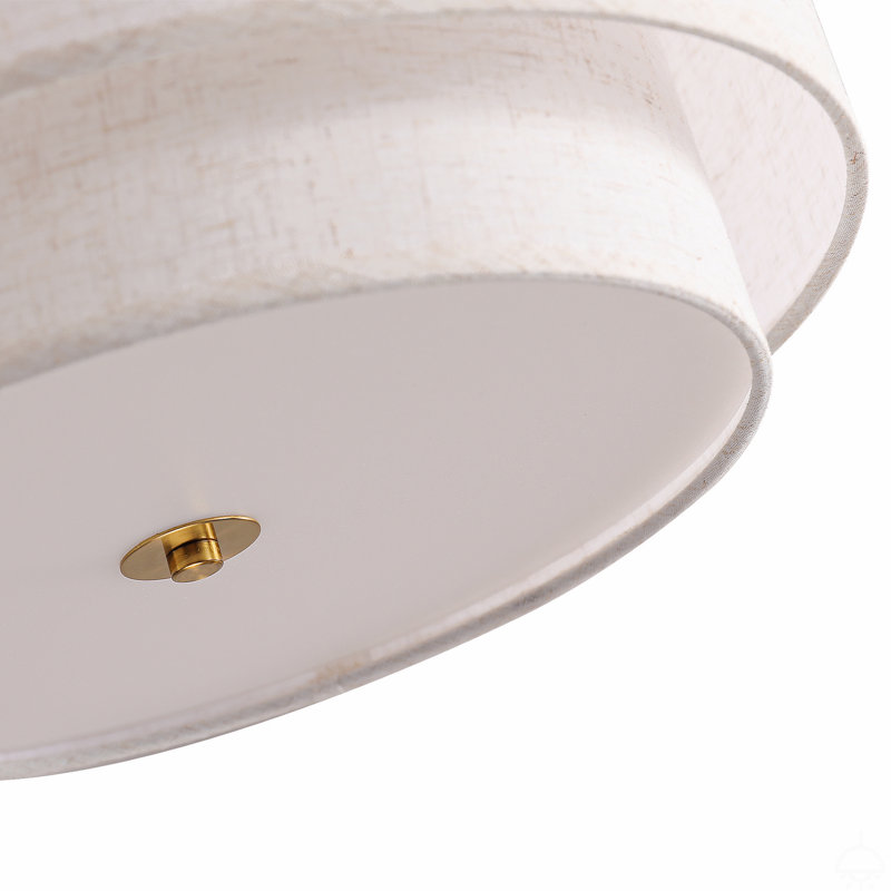 Plafonnier moderne 15 po, revêtement en tissu, plafonnier encastré