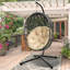 Balancelle en osier Charnesha, fauteuils suspendus avec support durable et coussin imperméable-468658080