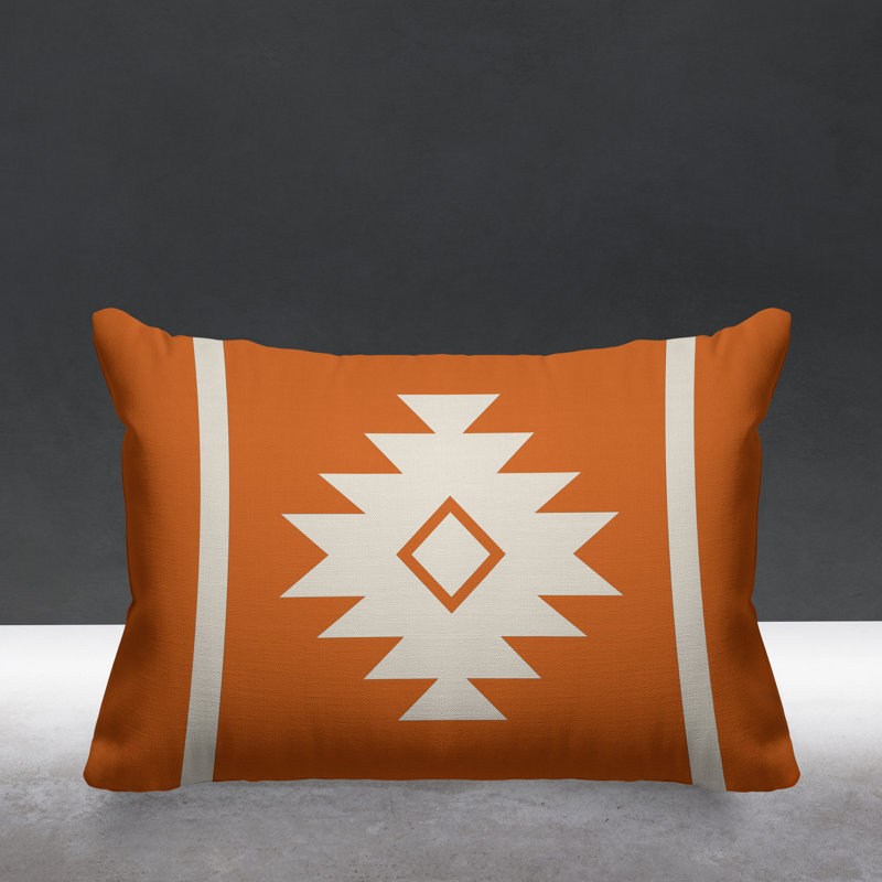 Coussin décoratif intérieur / extérieur Wapi Southwestern, Orange