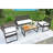 4-Piece Patio Furniture Set Outdoor Balcony Porch Garden Backyard Lawn Furniture Acacia Wood Table Top-574625367-574625362