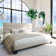 Elison Platform Bed with Fabric Upholstered Headboard and Wooden Slats
