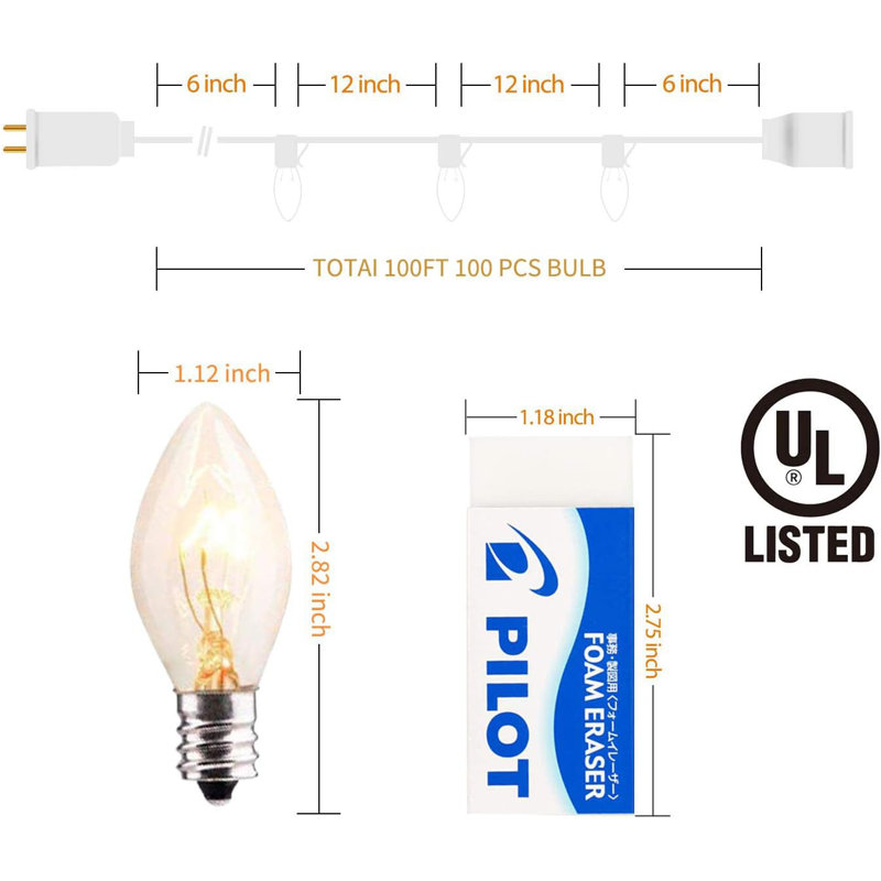 Jarrelle 1200'' String Lights, White