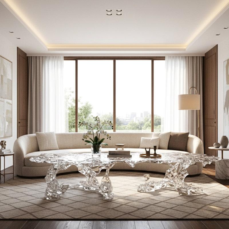 Modern Branched Master Table Small Version, 47.25" W x 98.5" L