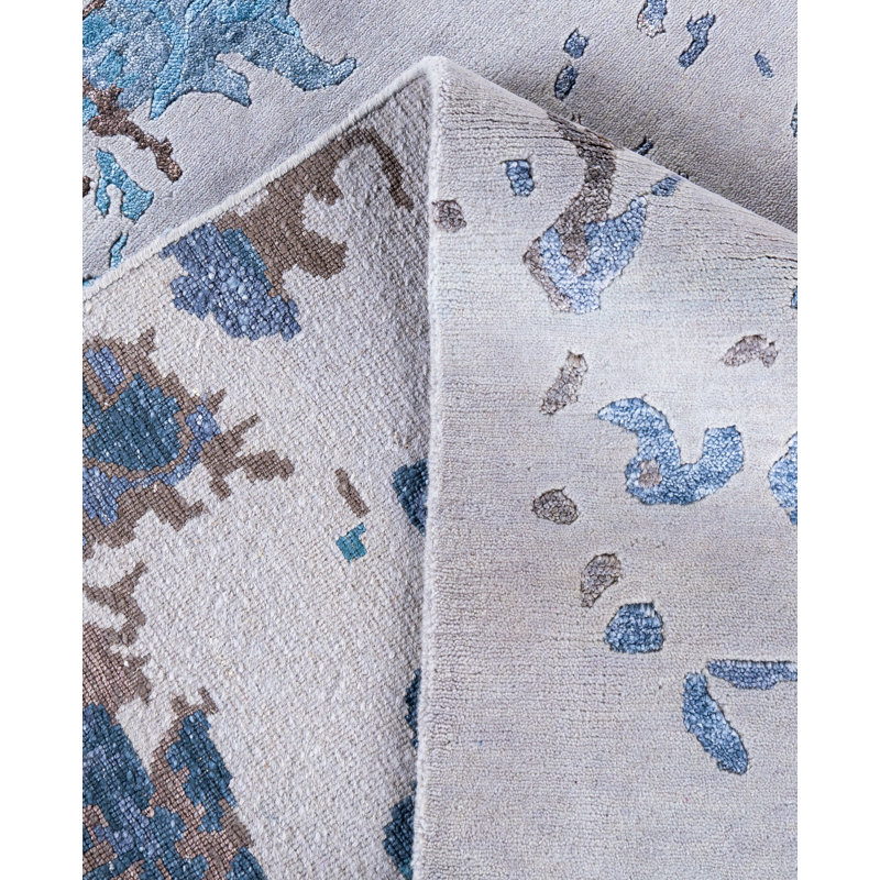 Overdyed One-of-a-Kind Rectangle 9' X 11'10" Hand Knotted Area Rug