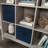 Engineered Wood Transitional Bookcase With 9-Cube, Gray-1355338543
