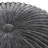 Renee 20"W Upholstered Velvet Boho Round Pouf in Slate Grey with Button-Tufted Pleated Design-1818326697