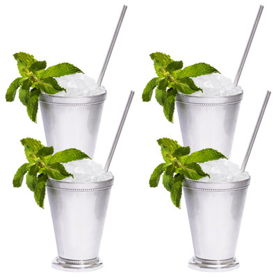 Mint Julep Cups 12 oz Stainless Steel Kentucky Derby Cup Barware Set for Cocktails & Cold Drinks