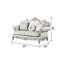 Mobilier de salon gris argenté - 2 pièces avec construction en bois, ensemble de dossier confortable dans un cadre de style, sièges confortables