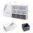 58.5" W  Extra Wide Kids Bookshelf and Toy Storage Organizer with Rolling Toy Bin, Montessori Playroom Storage Cabinet with 8 Cubbies & Fabric Bin for Bedroom and Nursery,White-1704355333-1704355334