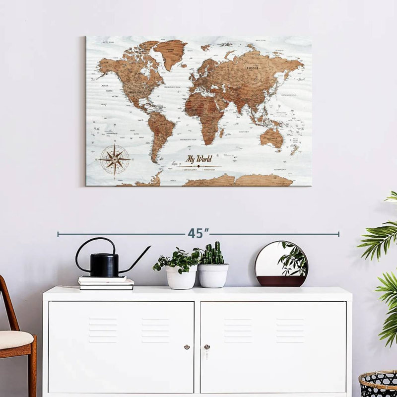 My World Travel Milstead, punaise III, H 24 po x l 36 po