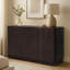 Commode en bois massif 6 tiroirs avec façade en roseaux Potomac-1417767314