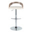 Tabourets de bar contemporains réglables avec pivotement à 360 degrés et revêtement en similicuir - ensemble de 2-36764503