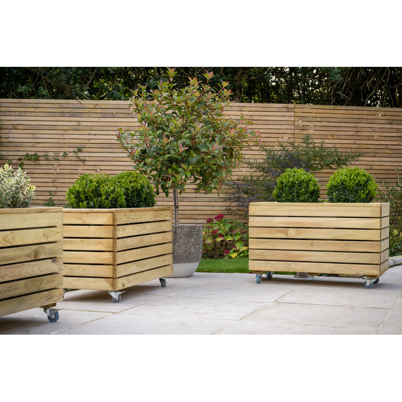 Wood Planter Box, 49cm H x 80cm W x 40cm D