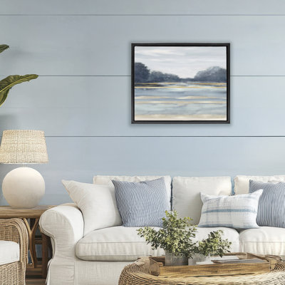 Cadre flottant Lake & Trees Tranquility, design par Amber Sterling