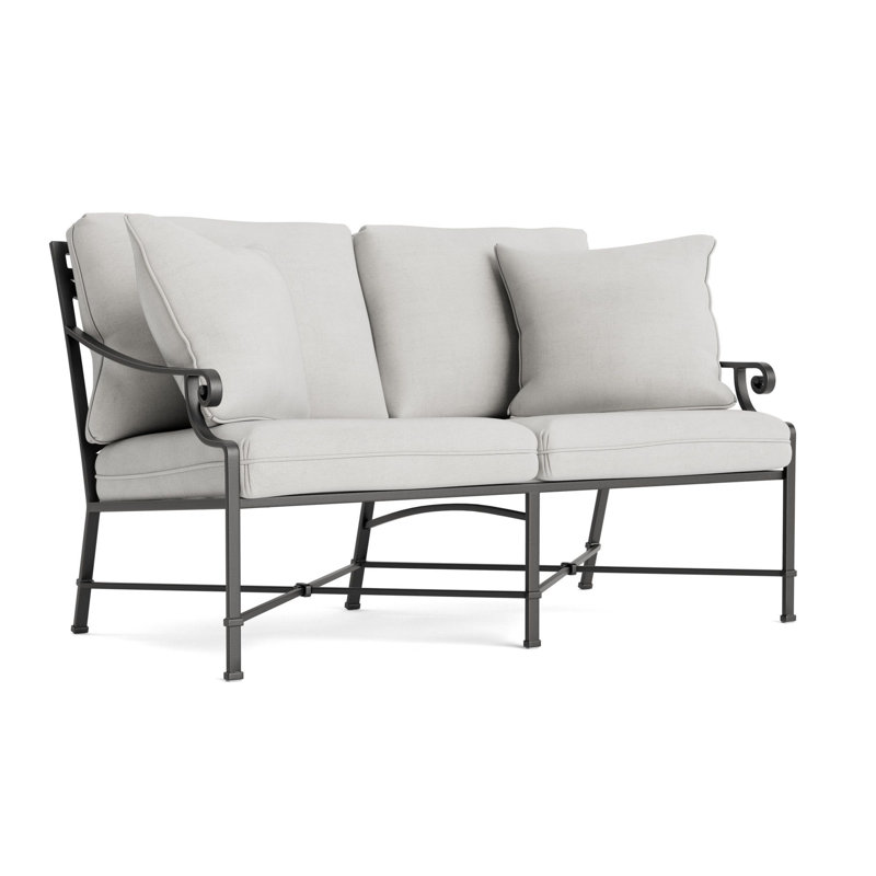 Venetian Outdoor 2 - Seat Loveseat, Textured Pewter, Fusion Dove