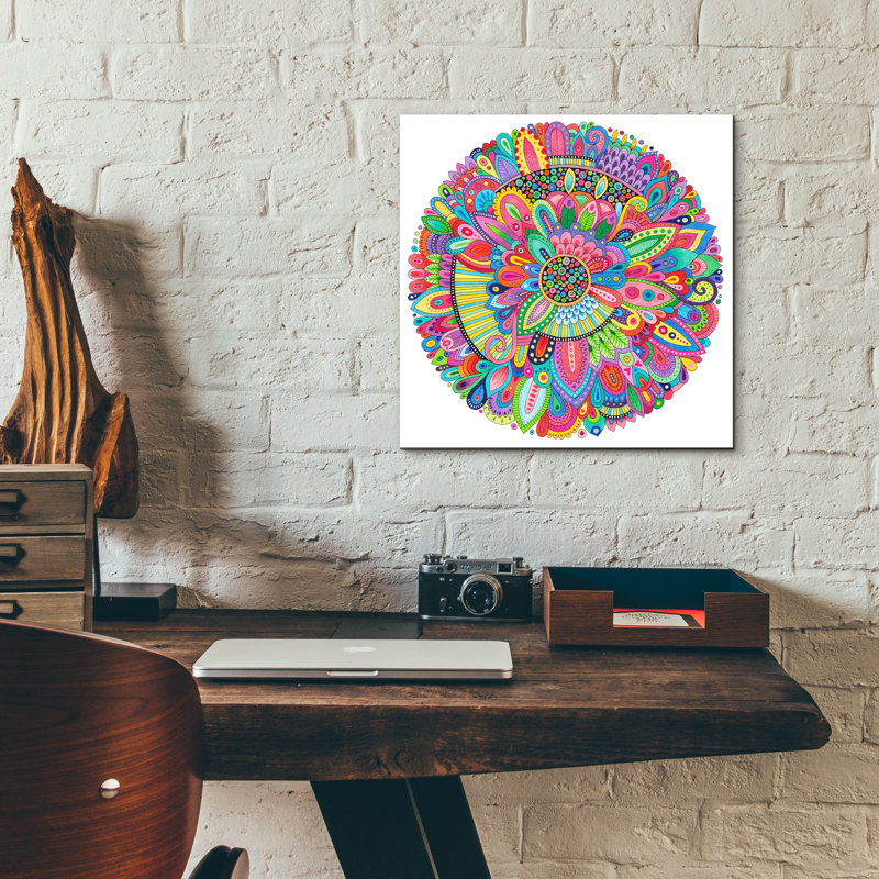 «Indecision Mandala» par Hello Angel, H 12 po x l 12 po x P 0,13 po