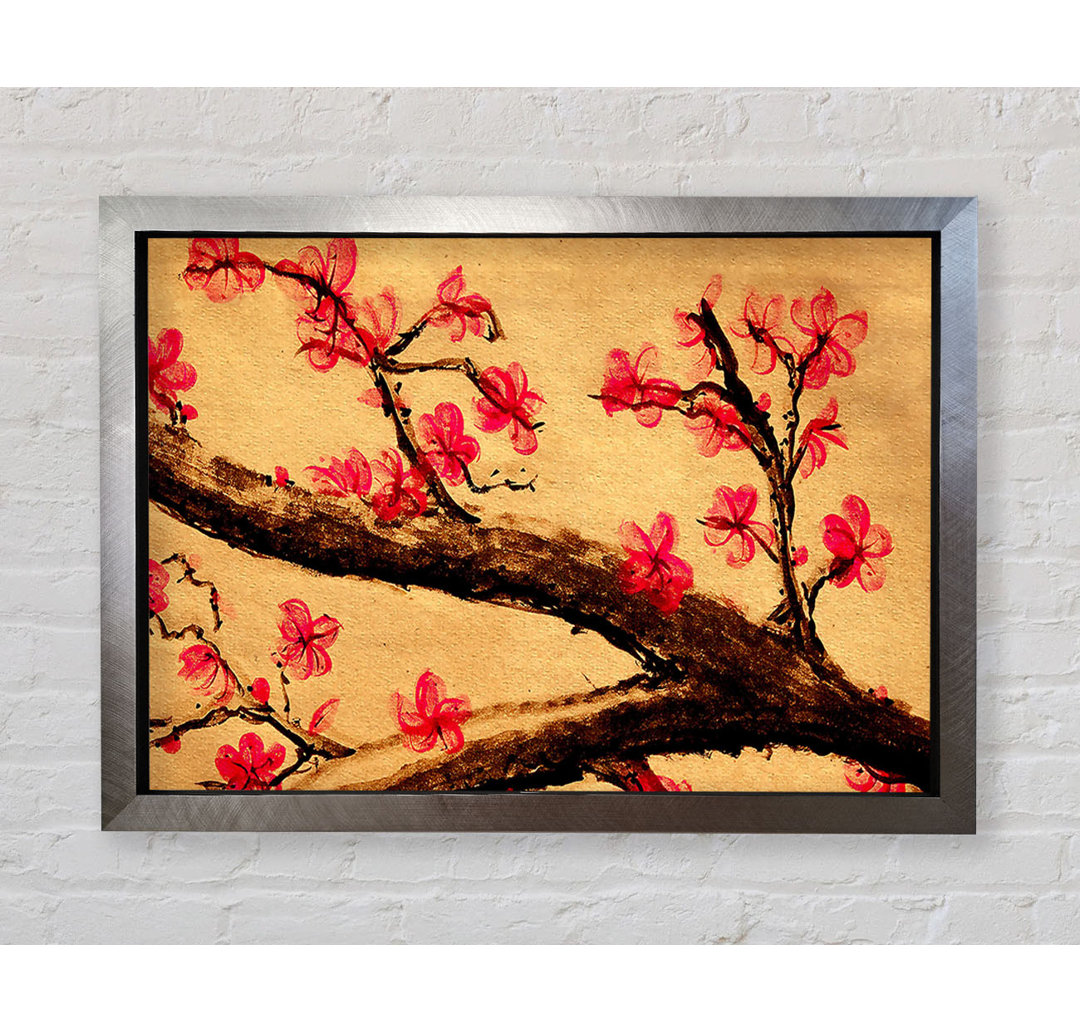 Gerahmtes Leinwandbild Cherry Blossom von Watanabe Seitei