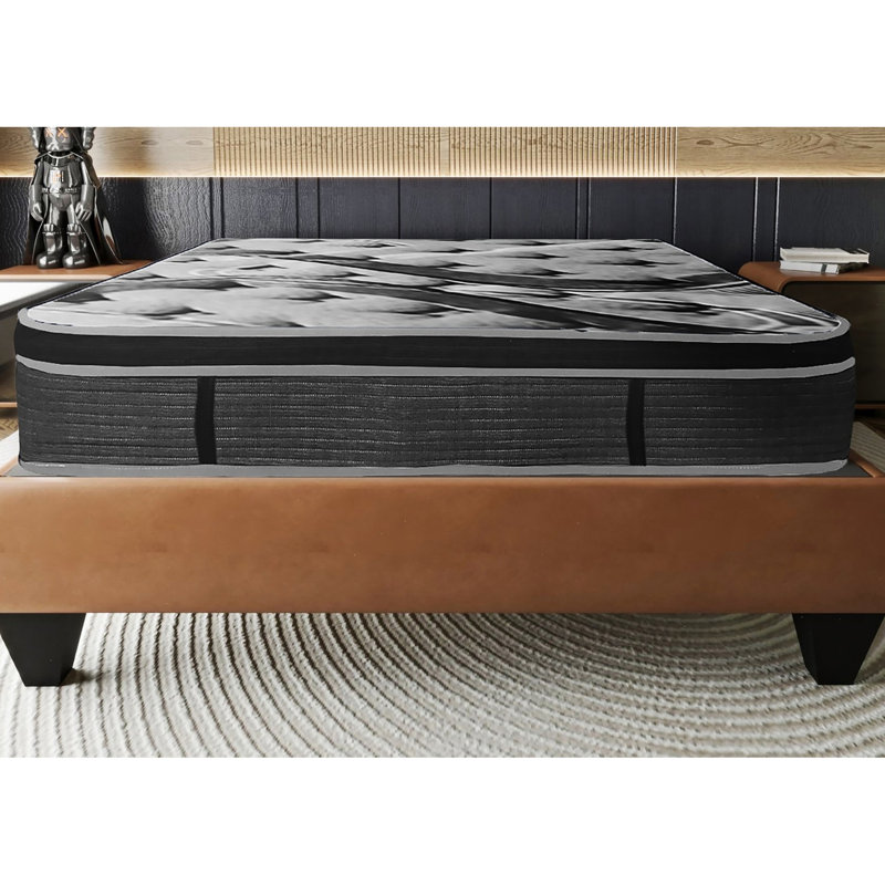 Matelas double Euro Top 14 po, gris foncé