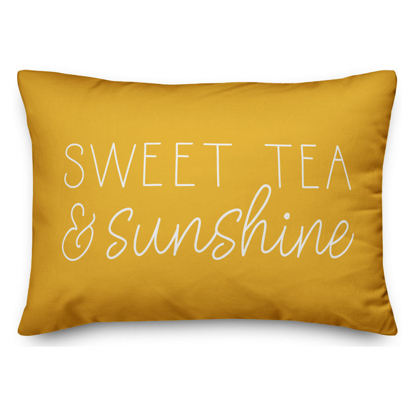  Housse de coussin rectangulaire et insert Sweet Tea and Sunshine, Jaune