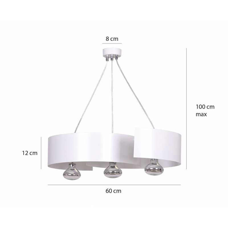Eberhart 3 - Light Cluster Pendant, White