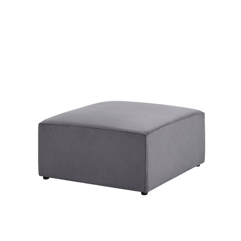 Basinger 83cm Wide Square Standard Ottoman, Grey