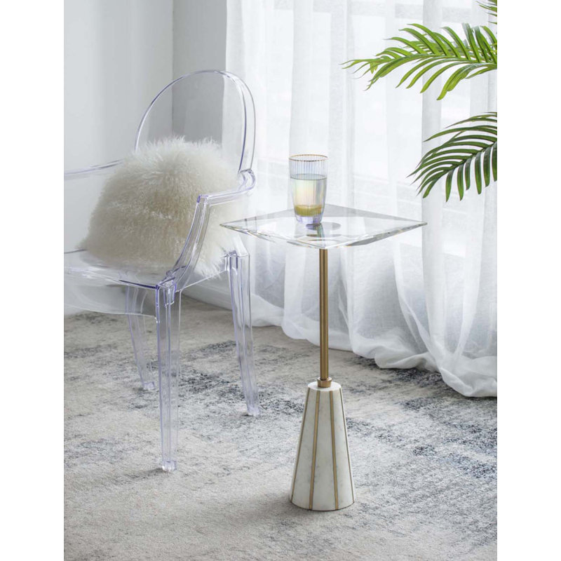 Armands Glass Top End Table