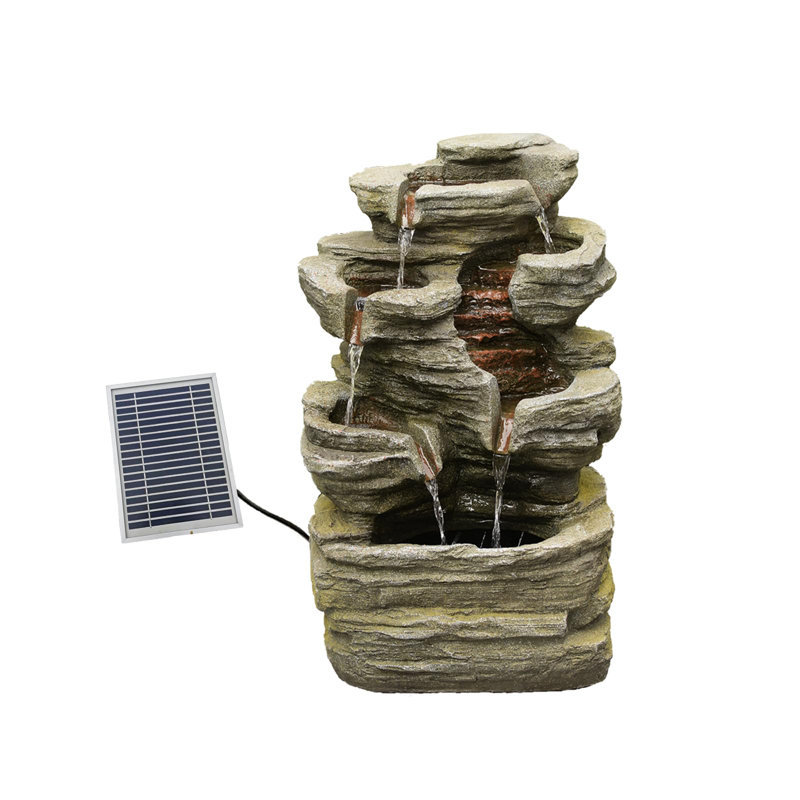 Chelonda Hand Crafted Weather Resistant Floor Fountain with Light