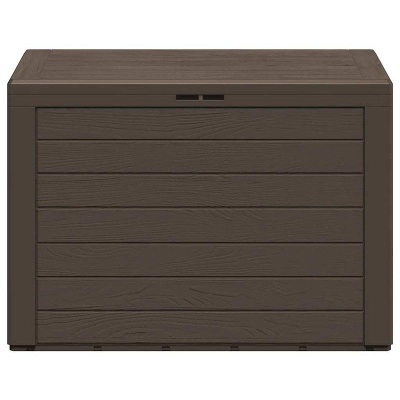 Boîte de rangement pour l'extérieur vidaXL 50,2 gallons, polypropylène résistant aux rayons UV, coffre de coussin de jardin résistant aux intempéries pour terrasse et outils, brun, 30,7 po x 17,3 po x 21,7 po