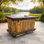 Suntracker 6 ft x 3 ft U-Shape Wooden Home Bar with Two-Tier Bartop, Footrest & Storage Shelves
