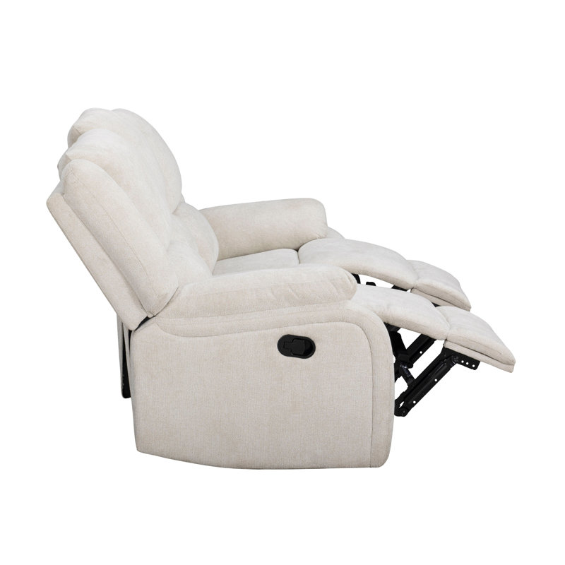 Roundhill Furniture Blitz Transitional Manual Reclining Sofa, Beige