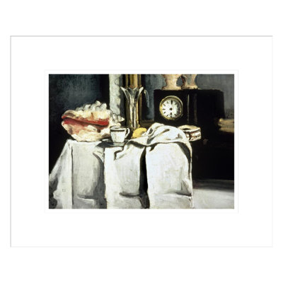 The Black Marble Clock by Paul Cézanne -Framed Giclee Print