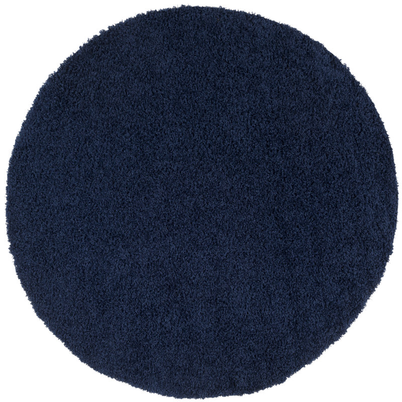 Oceanne Shag Performance Solid Color Rug, Round 6'7"