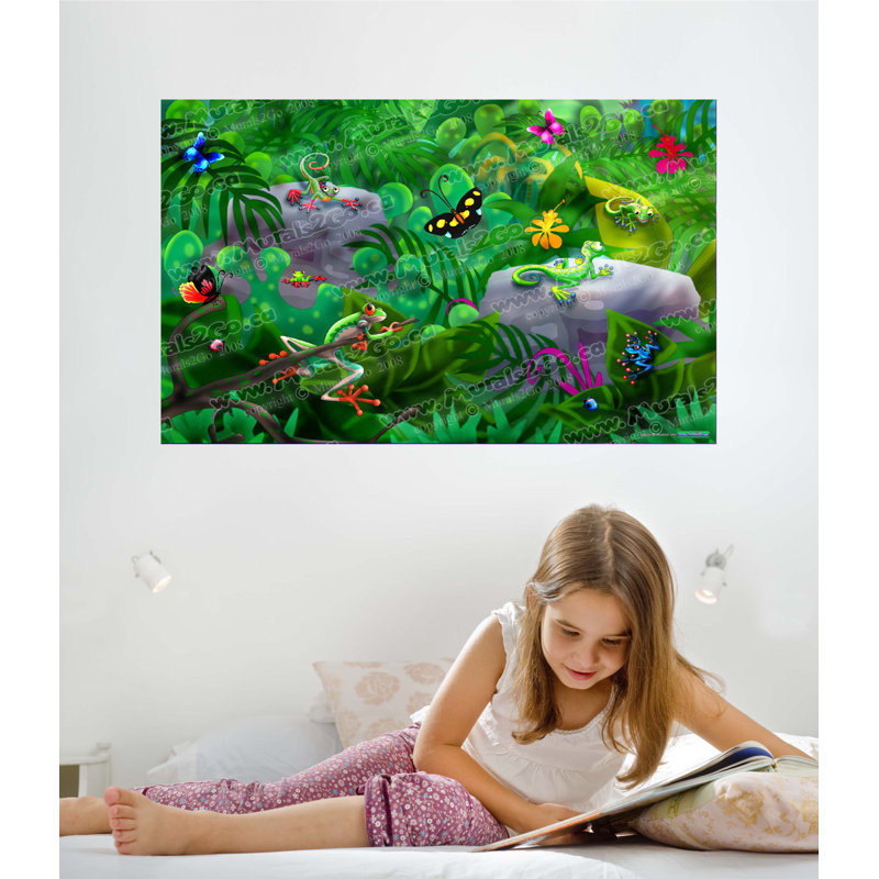 Adhésif décoratif «Jungle Critters», H 44,5 po x l 72 po