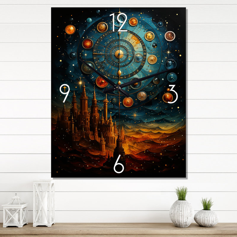 Très grande horloge murale Hendy, H 32 po x l 24 po x P 1 po