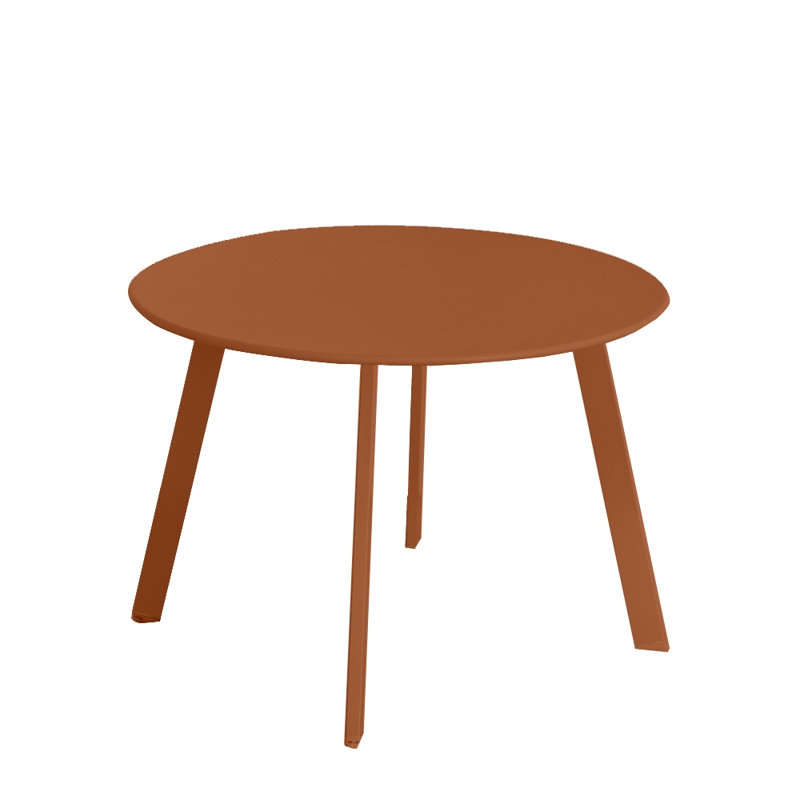 Mccreight Round Metal Outdoor Coffee Table, 42cm H x 60cm W x 60cm D, Orange