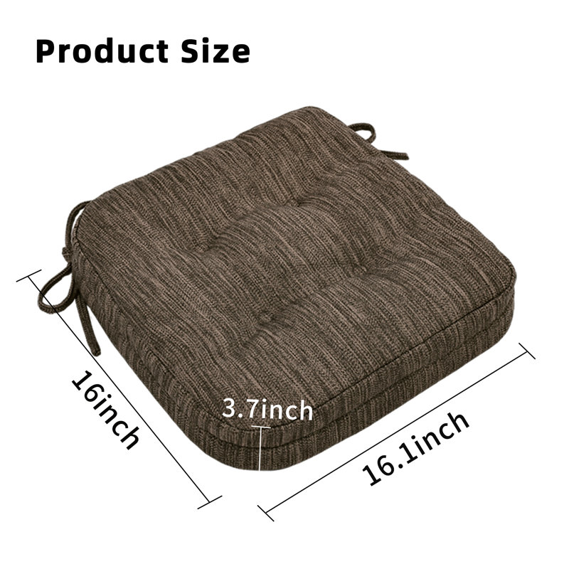 Indoor 3.7'' Chair Pad, Brown